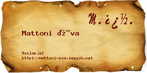 Mattoni Éva névjegykártya