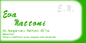 eva mattoni business card